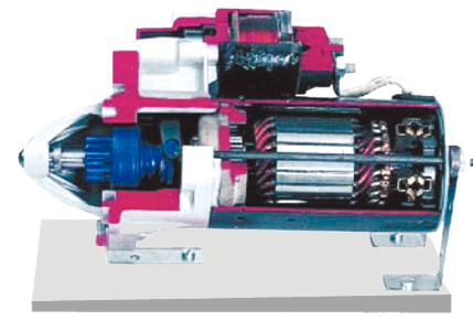 带齿轮减速装置的起动机解剖模型